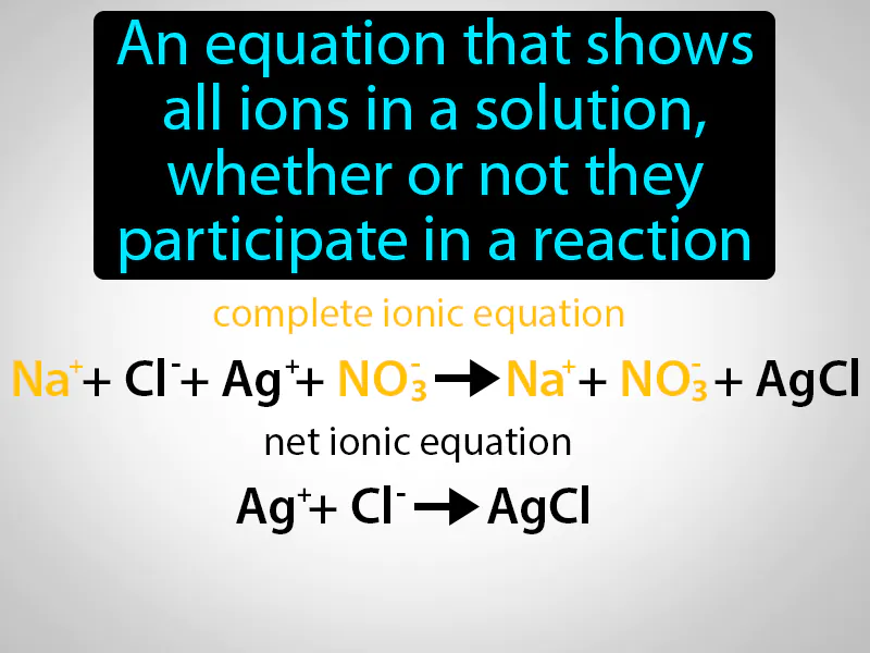 Complete Ionic Equation Definition | Radience