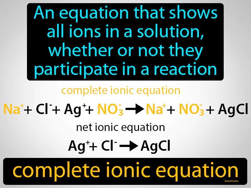 Complete Ionic Equation Definition | Radience